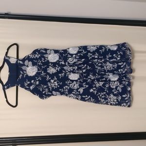 Pre- owned Altar’d State Navy and White Sun Dress.  Size Large.